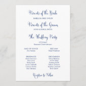 Southern Belle Navy Begrüßungsbrief und Hochzeitsf Programm (Rückseite)