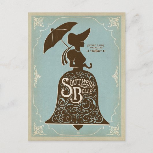 Southern Belle Postkarte (Vorderseite)