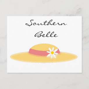 Southern Belle Summer Daisy Hat Niedlicher Cartoon Postkarte