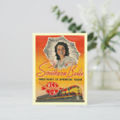 Southern Belle Zug Vintage Postkarte (Stehend Vorderseite)
