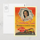 Southern Belle Zug Vintage Postkarte (Vorne/Hinten)