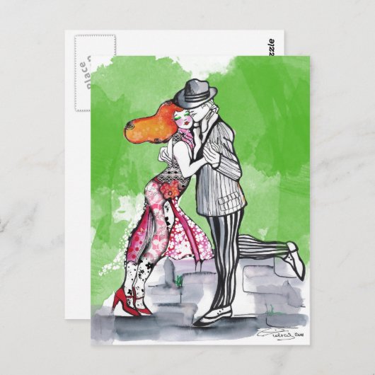 Southern Breezes Tango Postkarte (Vorne/Hinten)