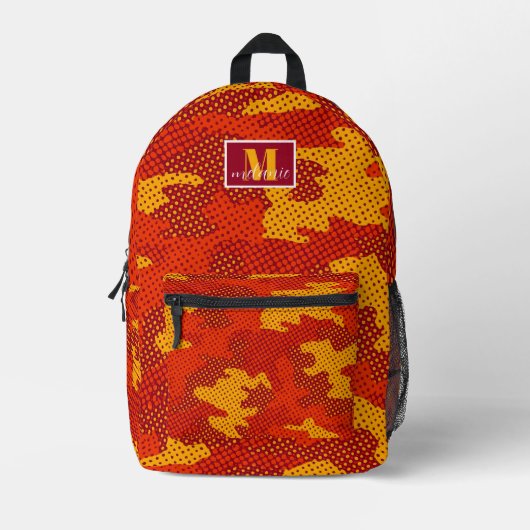 Southern California Cardinal & Gold Warrior Camo  Bedruckter Rucksack (Vorderseite)