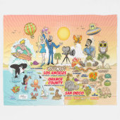 Southern California Fleece Blanket (Vorderseite (Horizontal))