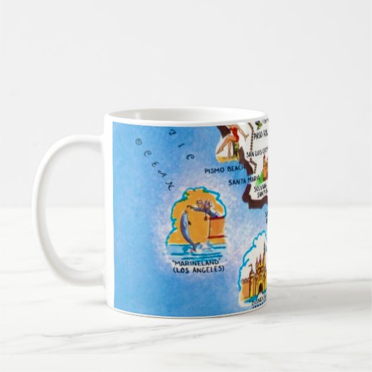 Southern California Map Mug Kaffeetasse (Links)