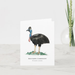 Southern Cassowary Folded Note Card Karte