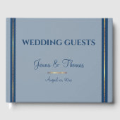 Southern Charm, Blue, Gold, Wedding Guest Book Gästebuch (Vorderseite)