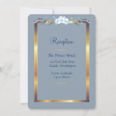 Southern Charm Dusty Blue Wedding Einladung (Rückseite)