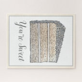 Southern Coconut Cake Slice Sie sind süß dank Puzzle (Horizontal)