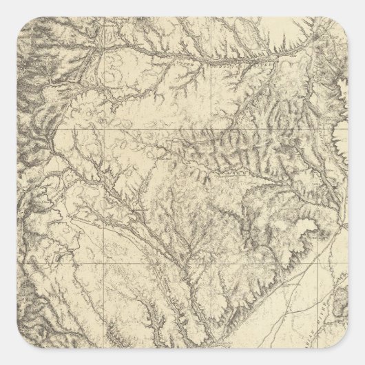 Southern Colorado Quadratischer Aufkleber (Vorderseite)