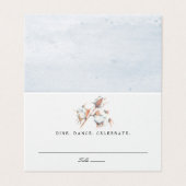 Southern Cotton Boll Wedding Escort Platzkarte (Außenseite Aufgefaltet)