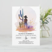 Southern Country Life Cowboy Birthday Einladung (Stehend Vorderseite)