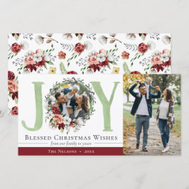 Southern Floral Cotton Weihnachtsjubiläum Foto Karte
