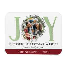 Southern Floral Cotton Weihnachtsjubiläum Foto Magnet