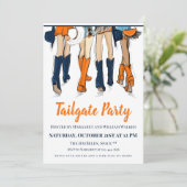 Southern Game Day Tailgate Vier stilvolle Ladys Einladung (Stehend Vorderseite)