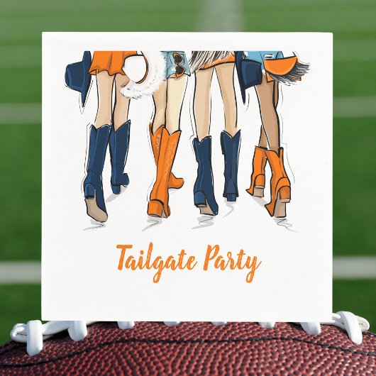 Southern Game Day Tailgate Vier stilvolle Ladys Serviette