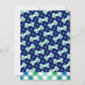 Southern Gentleman Kariert und Bowtie Baby Boy Einladung (Rückseite)