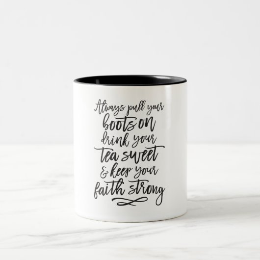 Southern Girl Mantra Spaß Zweifarbige Tasse (Mittel)