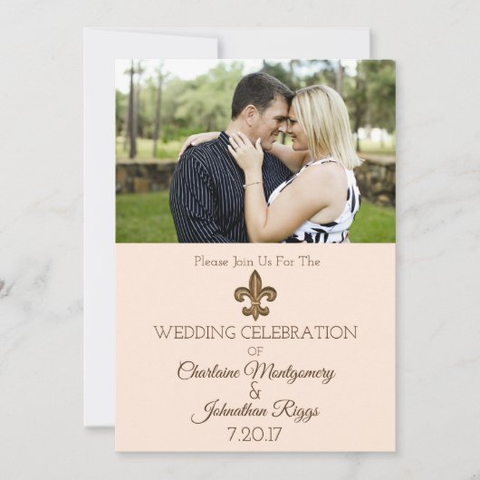 Southern Gold Lilie Foto Wedding Save The Date (Vorderseite)