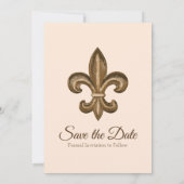 Southern Gold Lilie Foto Wedding Save The Date (Rückseite)
