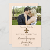 Southern Gold Lilie Foto Wedding Save The Date (Vorne/Hinten)