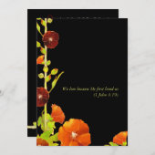 Southern Hollyhocks Luxe Floral Wedding Einladung (Vorne/Hinten)