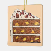 Southern Hummingbird Layer Cake Slice Dessert Keramikornament (Links)