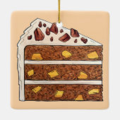 Southern Hummingbird Layer Cake Slice Dessert Keramikornament (Rückseite)