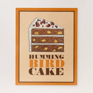 Southern Hummingbird Layer Cake Slice Dessert Puzzle