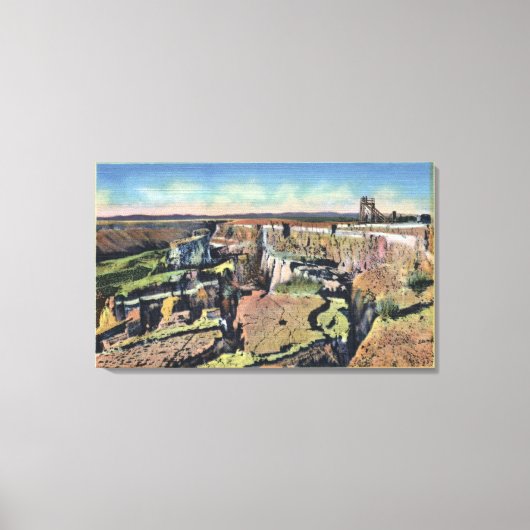 Southern Idaho - Berühmte Sinking Farm in Lachs Leinwanddruck (Vorderseite)