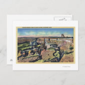 Southern Idaho - Berühmte Sinking Farm in Lachs Postkarte (Vorne/Hinten)