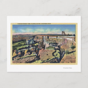 Southern Idaho - Berühmte Sinking Farm in Lachs Postkarte