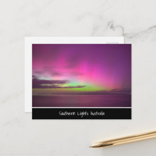 Southern Lights Australia - Nachtfoto Postkarte