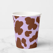 Southern Lilac Lila und braune Kuhhautdrucke Pappbecher (Rückseite)