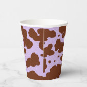Southern Lilac Lila und braune Kuhhautdrucke Pappbecher (Rechts)