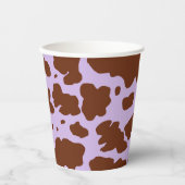 Southern Lilac Lila und braune Kuhhautdrucke Pappbecher (Vorderseite)