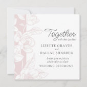 Southern Magnolia Blossom Blush Bloral Wedding Einladung (Vorderseite)