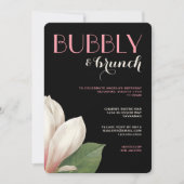 Southern Magnolia Bubbly Brunch | Rosa Elfenbeinsc Einladung (Vorderseite)