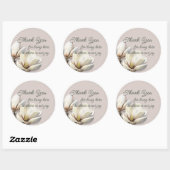 Southern Magnolia Wedding Vielen Dank Runder Aufkleber (Blatt)