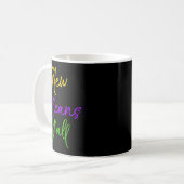 Southern Mardi Gras Quote Louisiana Gift New Orlea Kaffeetasse (Vorderseite Links)