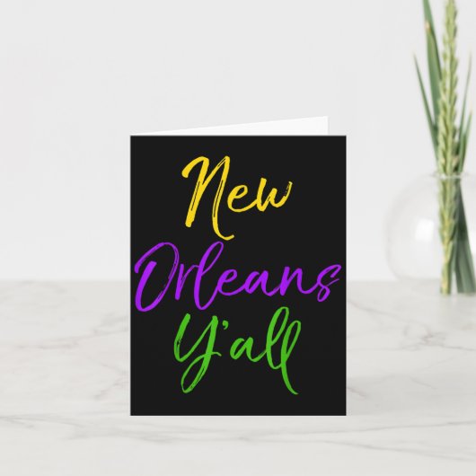 Southern Mardi Gras Quote Louisiana Gift New Orlea Karte (Vorderseite)