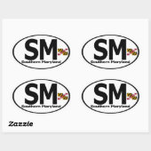 Southern Maryland Decal (Set 4) Ovaler Aufkleber (Blatt)