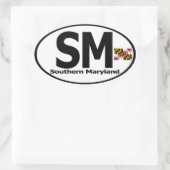 Southern Maryland Decal (Set 4) Ovaler Aufkleber (Tasche)