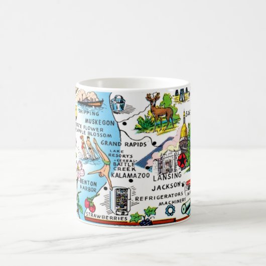 Southern Michigan Map Kaffeetasse (Mittel)