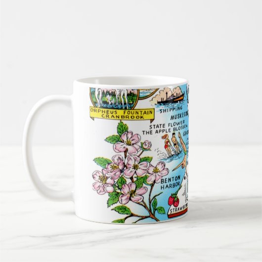 Southern Michigan Map Kaffeetasse (Links)