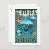 Southern OregonScenic Travel Poster Postkarte (Vorne/Hinten)