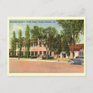 Southern Pacific Depot, Tucson, AZ Vintage Postkarte