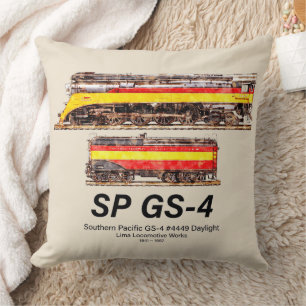 Southern Pacific GS-4 Daylight-Dampflokomotive Kissen
