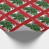 Southern Palm Tree Weihnachtswrapping Papper Geschenkpapier (Ecke)