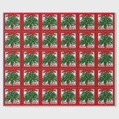 Southern Palm Tree Weihnachtswrapping Papper Geschenkpapier (Flach)